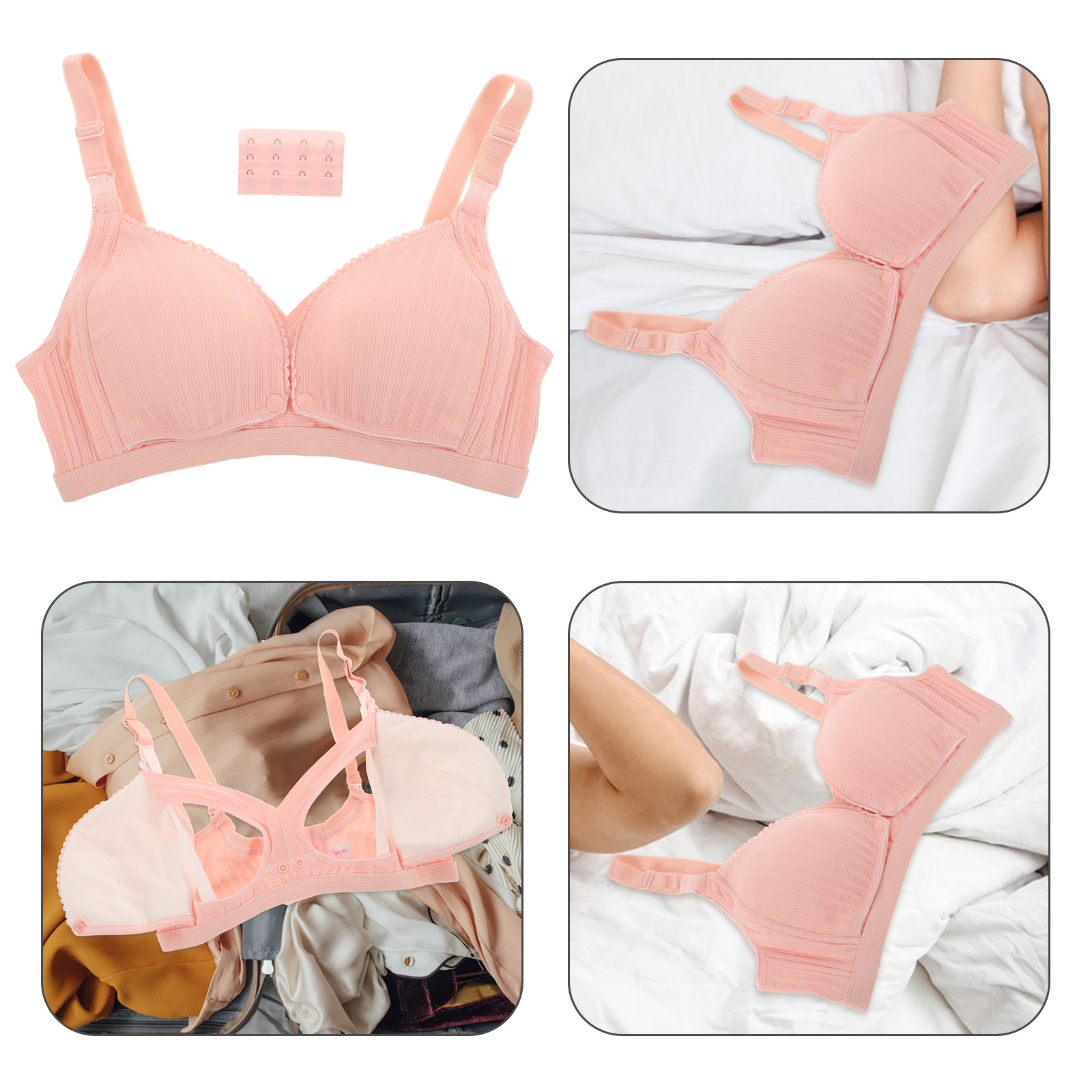 Nursing Bra Clip - Sutiã de Amamentação Sem Fio Rosa