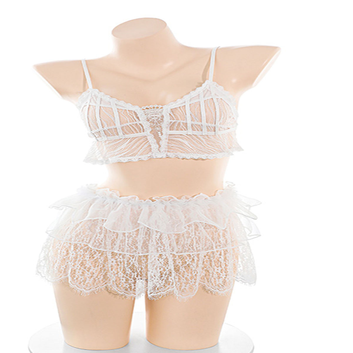 Conjunto de lingerie de renda  - Lace Bralette Set avaliação e preço
