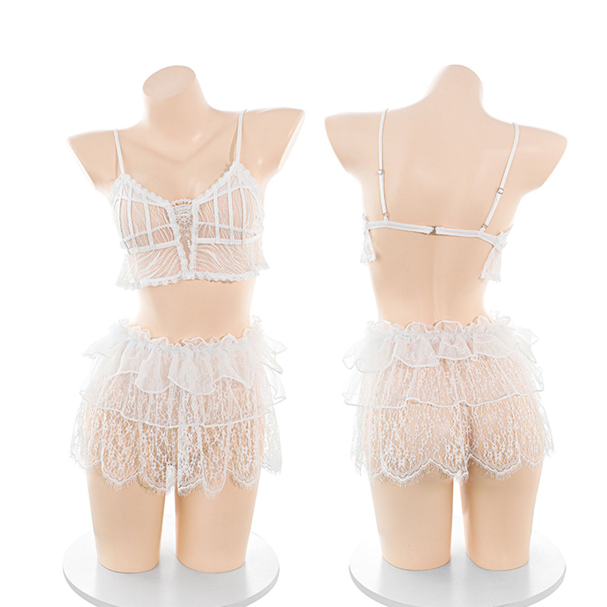 Conjunto de lingerie de renda  - Lace Bralette Set avaliação e preço